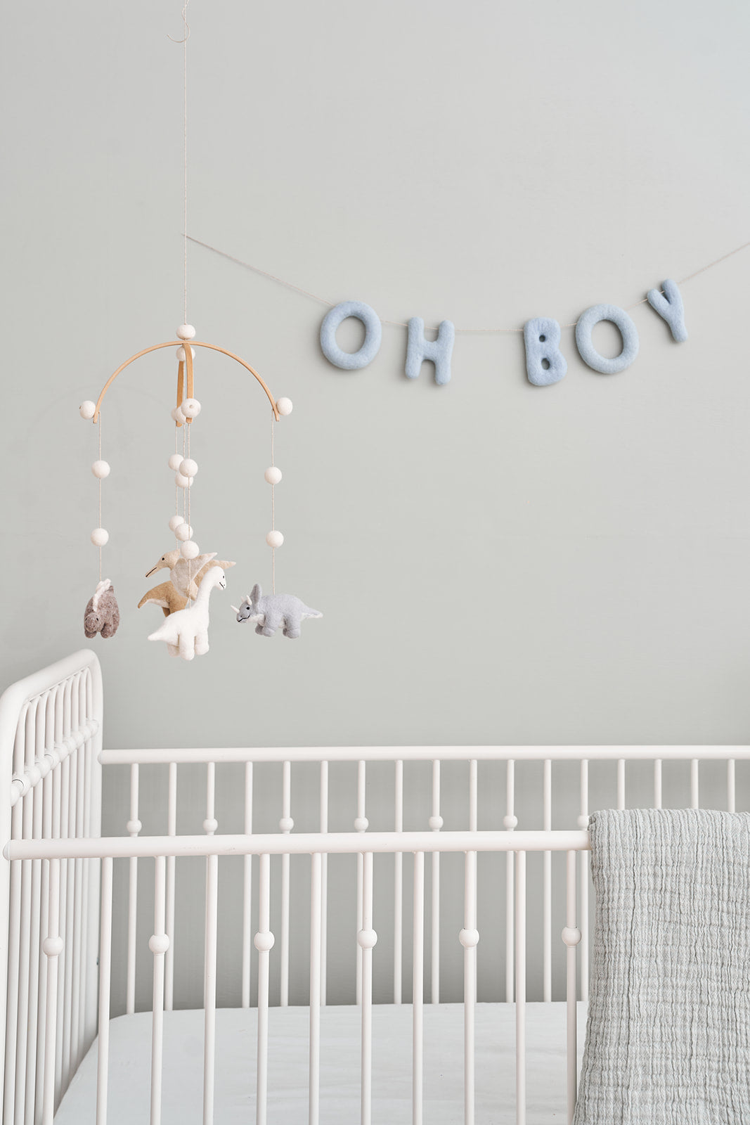 OH BOY FELT BLUE GARLAND