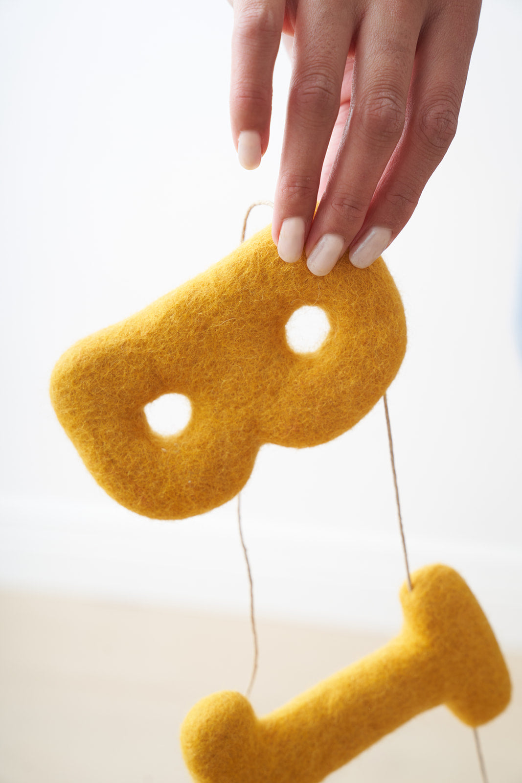 HAPPY BIRTHDAY FELT  YELLOW GARLAND