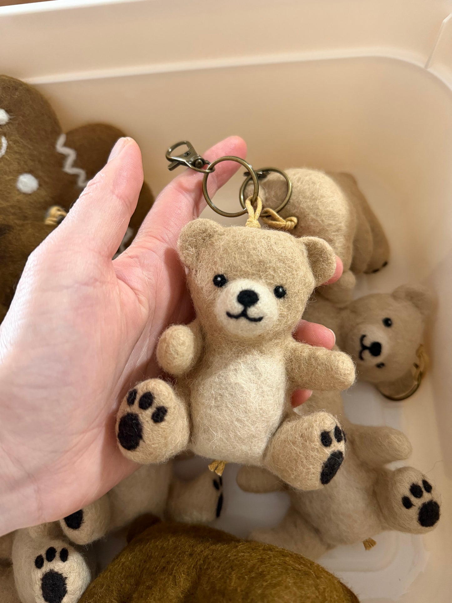 Handmade Teddy Bear Bag Charm & Keychain