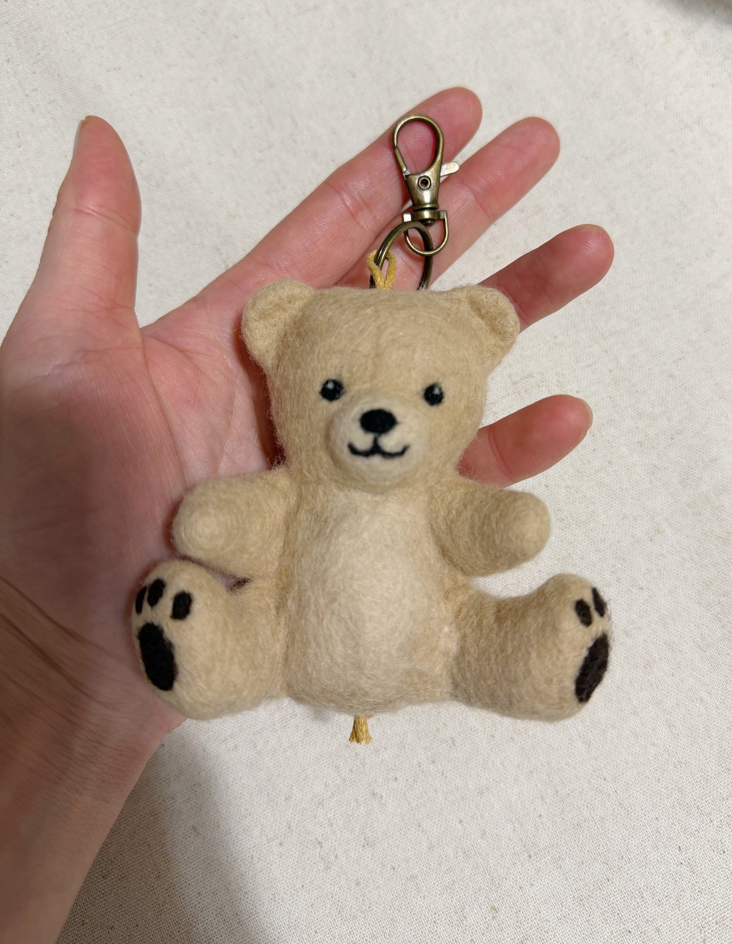 Handmade Teddy Bear Bag Charm & Keychain
