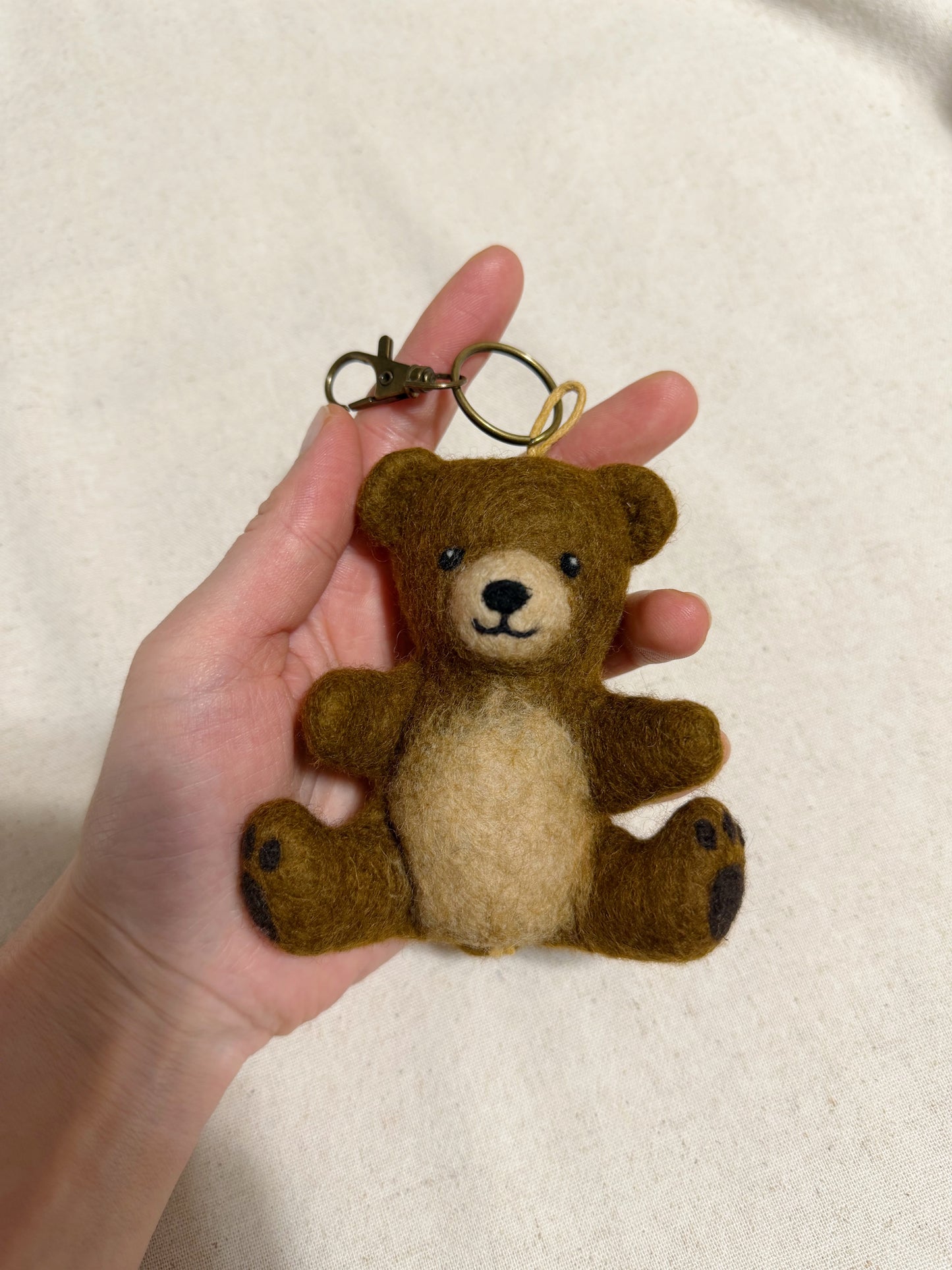 Handmade Teddy Bear Bag Charm & Keychain