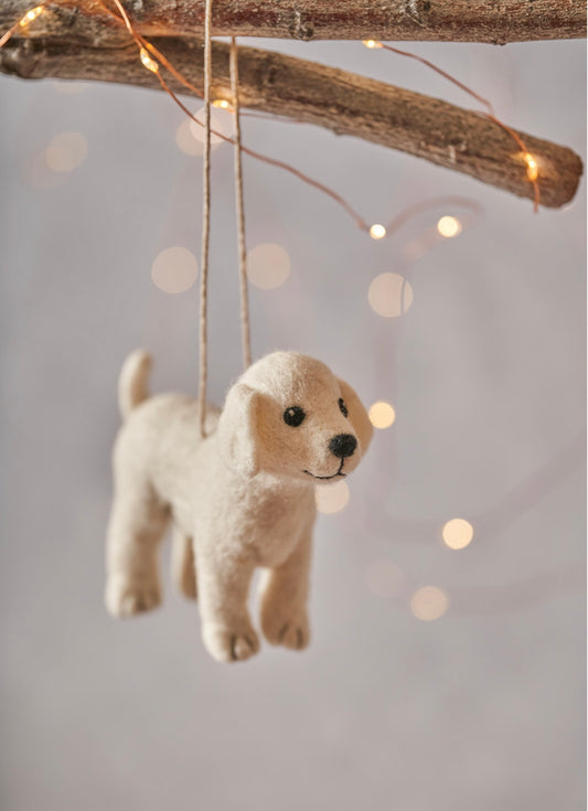 Puppy Ornament ( White)
