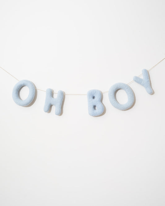 OH BOY FELT BLUE GARLAND