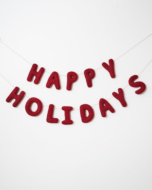 HAPPY HOLIDAYS felt garland