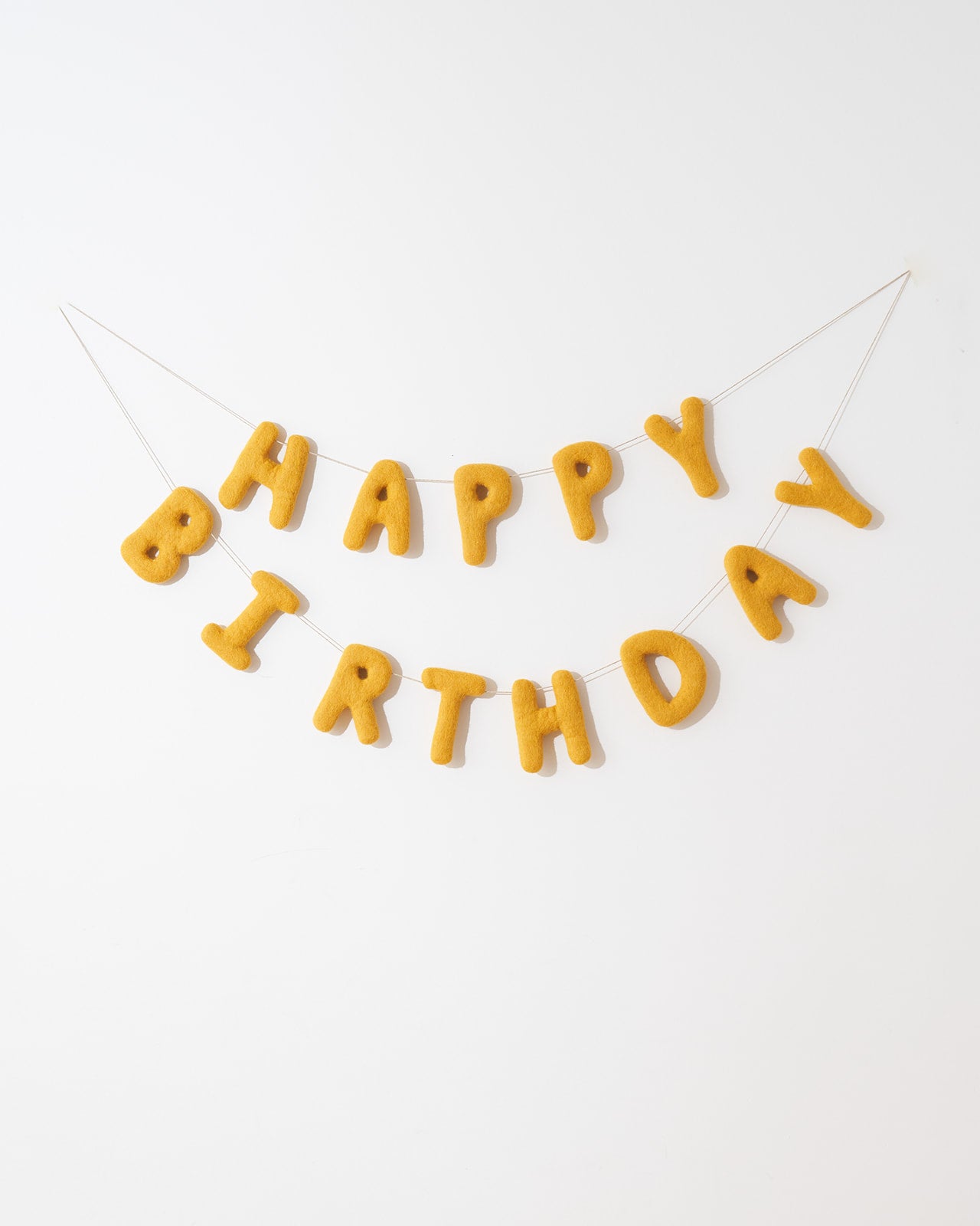 HAPPY BIRTHDAY FELT  YELLOW GARLAND