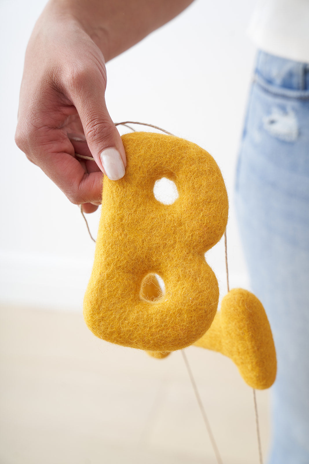 HAPPY BIRTHDAY FELT  YELLOW GARLAND