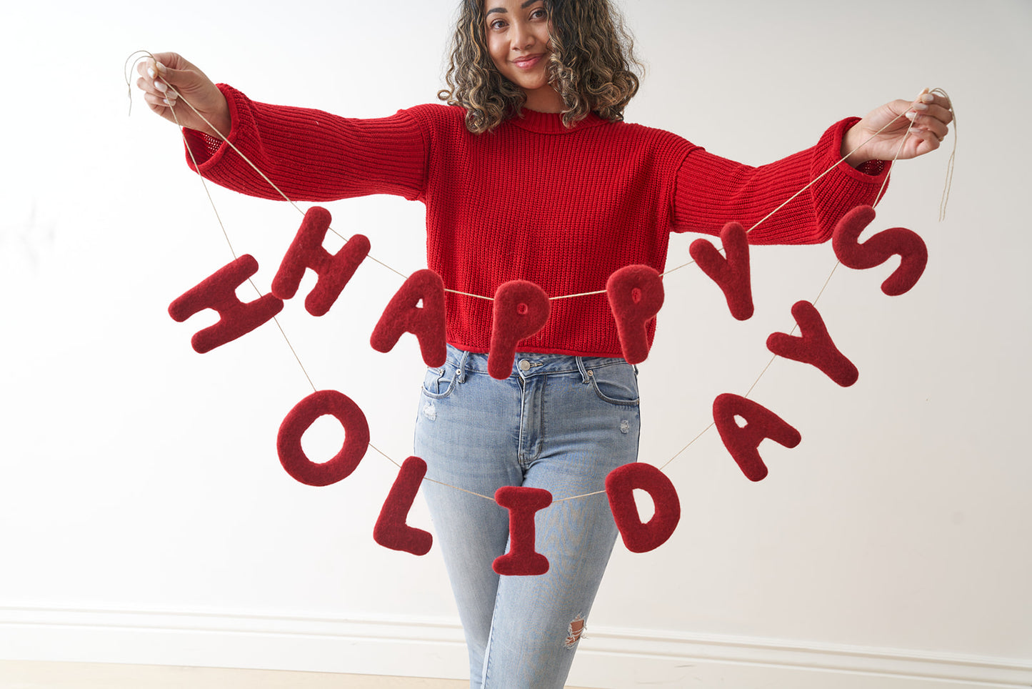 HAPPY HOLIDAYS felt garland
