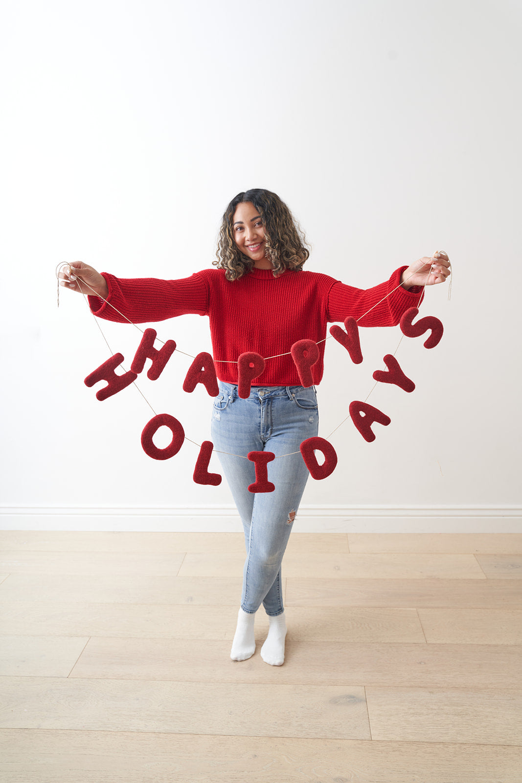HAPPY HOLIDAYS felt garland